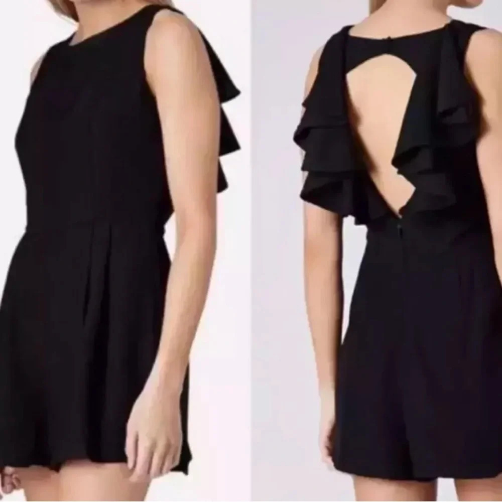 TOPSHOP Ruffle Back Romper
